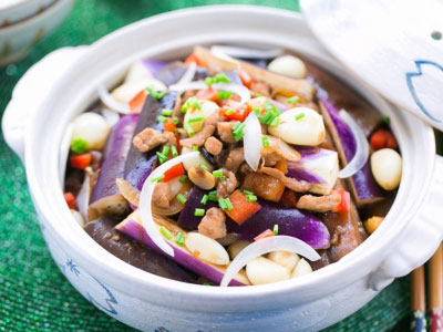 Cà tím om thịt bằm ngon cơm, lạ miệng
